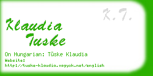 klaudia tuske business card